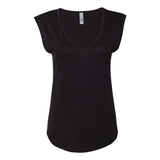 5040 Next Level Women's Festival Sleeveless Deep V-Neck T-Shirt Black