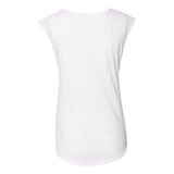 5040 Next Level Women's Festival Sleeveless Deep V-Neck T-Shirt White