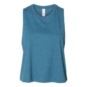 6682 BELLA + CANVAS Women's Racerback Crop Tank Heather Deep Teal