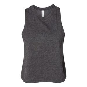 6682 BELLA + CANVAS Women's Racerback Crop Tank Dark Grey Heather