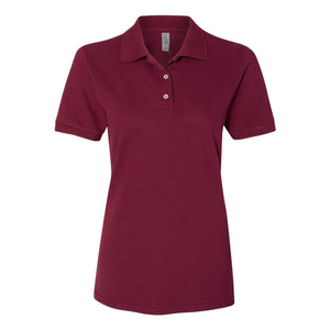 443W JERZEES Women's 100% Ringspun Cotton Piqué Polo Maroon