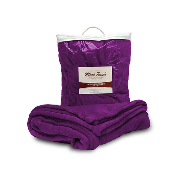 8721 Alpine Fleece Mink Touch Luxury Blanket Plum