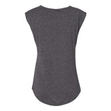 5040 Next Level Women's Festival Sleeveless Deep V-Neck T-Shirt Charcoal