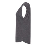 5040 Next Level Women's Festival Sleeveless Deep V-Neck T-Shirt Charcoal