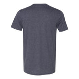 982 Anvil Lightweight V-Neck T-Shirt Heather Navy