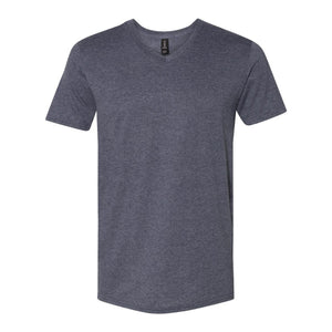 982 Anvil Lightweight V-Neck T-Shirt Heather Navy