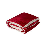 8726 Alpine Fleece Oversized Mink Sherpa Blanket Red