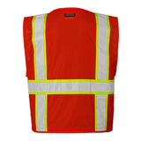 B100-111 Kishigo EV Series® Enhanced Visibility Multi-Pocket Mesh Vest Red/Lime - B103