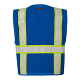 B100-111 Kishigo EV Series® Enhanced Visibility Multi-Pocket Mesh Vest Royal Blue/ Lime - B102