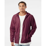 EXP54LWZ Independent Trading Co. Lightweight Windbreaker Full-Zip Jacket Maroon