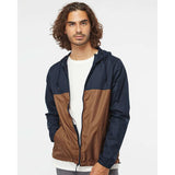 EXP54LWZ Independent Trading Co. Lightweight Windbreaker Full-Zip Jacket Classic Navy/ Saddle