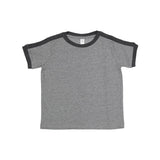 3032 Rabbit Skins Toddler Retro Ringer Fine Jersey Tee Granite Heather/ Vintage Smoke