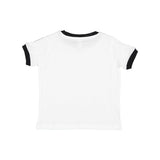 3032 Rabbit Skins Toddler Retro Ringer Fine Jersey Tee White/ Black