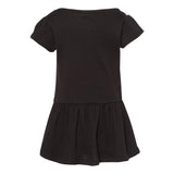 5323 Rabbit Skins Toddler Baby Rib Dress Black