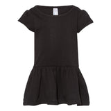 5323 Rabbit Skins Toddler Baby Rib Dress Black