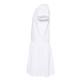 5323 Rabbit Skins Toddler Baby Rib Dress White