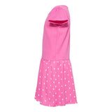 5323 Rabbit Skins Toddler Baby Rib Dress Raspberry/ Raspberry Dot