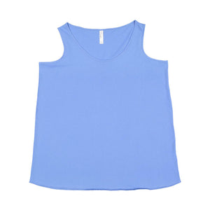 3821 LAT Curvy Collection Women's Premium Jersey Tank Carolina Blue