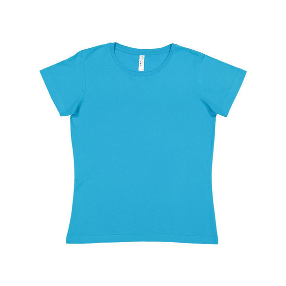 3516 LAT Women's Fine Jersey Tee Turquoise