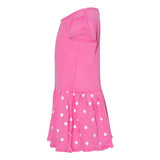 5320 Rabbit Skins Infant Baby Rib Dress Raspberry/ Raspberry Dot