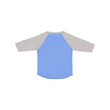 3330 Rabbit Skins Toddler Baseball Fine Jersey Three-Quarter Sleeve Tee Carolina Blue/ Vintage Heather