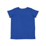 6132 LAT Youth Retro Ringer Fine Jersey Tee Royal/ White