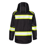 B300-303 Kishigo EV Series® Enhanced Visibility Premium Jacket Black/ Lime