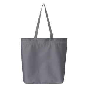 8802 Liberty Bags Recycled Zipper Tote Charcoal