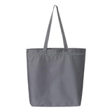 8802 Liberty Bags Recycled Zipper Tote Charcoal