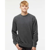 PRM3500 Independent Trading Co. Midweight Pigment-Dyed Crewneck Sweatshirt Pigment Black