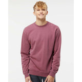 PRM3500 Independent Trading Co. Midweight Pigment-Dyed Crewneck Sweatshirt Pigment Maroon