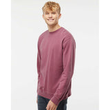 PRM3500 Independent Trading Co. Midweight Pigment-Dyed Crewneck Sweatshirt Pigment Maroon