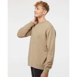 PRM3500 Independent Trading Co. Midweight Pigment-Dyed Crewneck Sweatshirt Pigment Sandstone