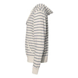 PRM90HT Independent Trading Co. Midweight French Terry Hooded Sweatshirt Oatmeal Heather/ Salt & Pepper Stripe