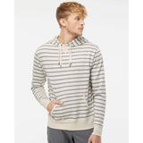 PRM90HT Independent Trading Co. Midweight French Terry Hooded Sweatshirt Oatmeal Heather/ Salt & Pepper Stripe