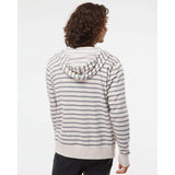 PRM90HTZ Independent Trading Co. Heathered French Terry Full-Zip Hooded Sweatshirt Oatmeal Heather/ Salt & Pepper Stripe