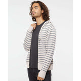 PRM90HTZ Independent Trading Co. Heathered French Terry Full-Zip Hooded Sweatshirt Oatmeal Heather/ Salt & Pepper Stripe