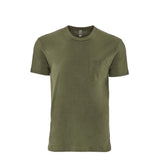 3605 Next Level Unisex Cotton Pocket T-Shirt Military Green