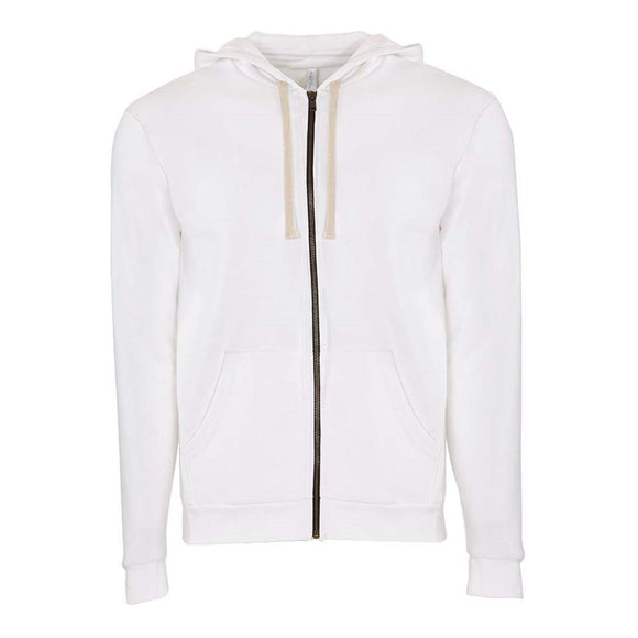 9602 Next Level Unisex Santa Cruz Full-Zip Hoodie White