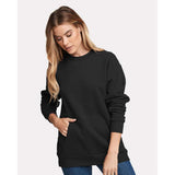 9001 Next Level Unisex Santa Cruz Pocket Crewneck Sweatshirt Black