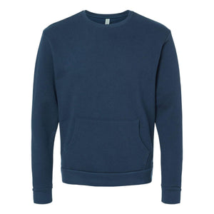 9001 Next Level Unisex Santa Cruz Pocket Crewneck Sweatshirt Midnight Navy