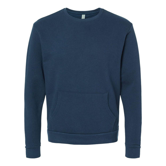 9001 Next Level Unisex Santa Cruz Pocket Crewneck Sweatshirt Midnight Navy