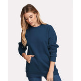 9001 Next Level Unisex Santa Cruz Pocket Crewneck Sweatshirt Midnight Navy