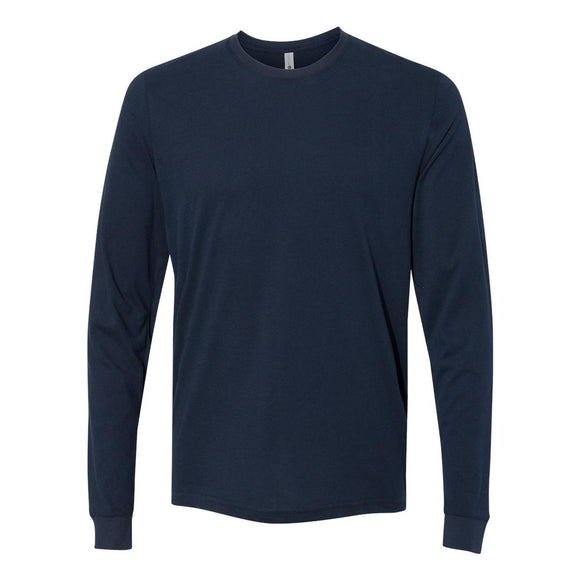 6411 Next Level Unisex Sueded Long Sleeve T-Shirt Midnight Navy