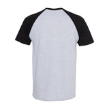 3650 Next Level Unisex Cotton Raglan T-Shirt Black/ Heather Grey