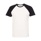 3650 Next Level Unisex Cotton Raglan T-Shirt Black/ Natural