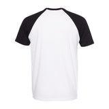 3650 Next Level Unisex Cotton Raglan T-Shirt Black/ White