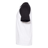 3650 Next Level Unisex Cotton Raglan T-Shirt Black/ White