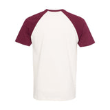 3650 Next Level Unisex Cotton Raglan T-Shirt Maroon/ Natural