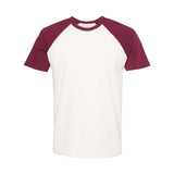 3650 Next Level Unisex Cotton Raglan T-Shirt Maroon/ Natural